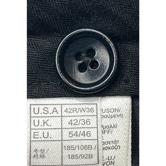 11-37 BROOKS BROTHERS Men's Trousers Fitzgerald Pin Stripe Black Size 42R/W36 - Picture 7 of 10